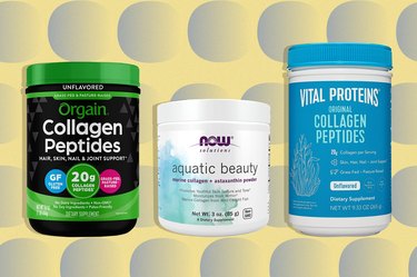 a collage of three of the best collagen supplements
