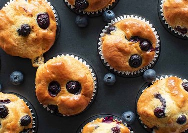 Blueberry protein muffins for a breakfast with more protein than an egg